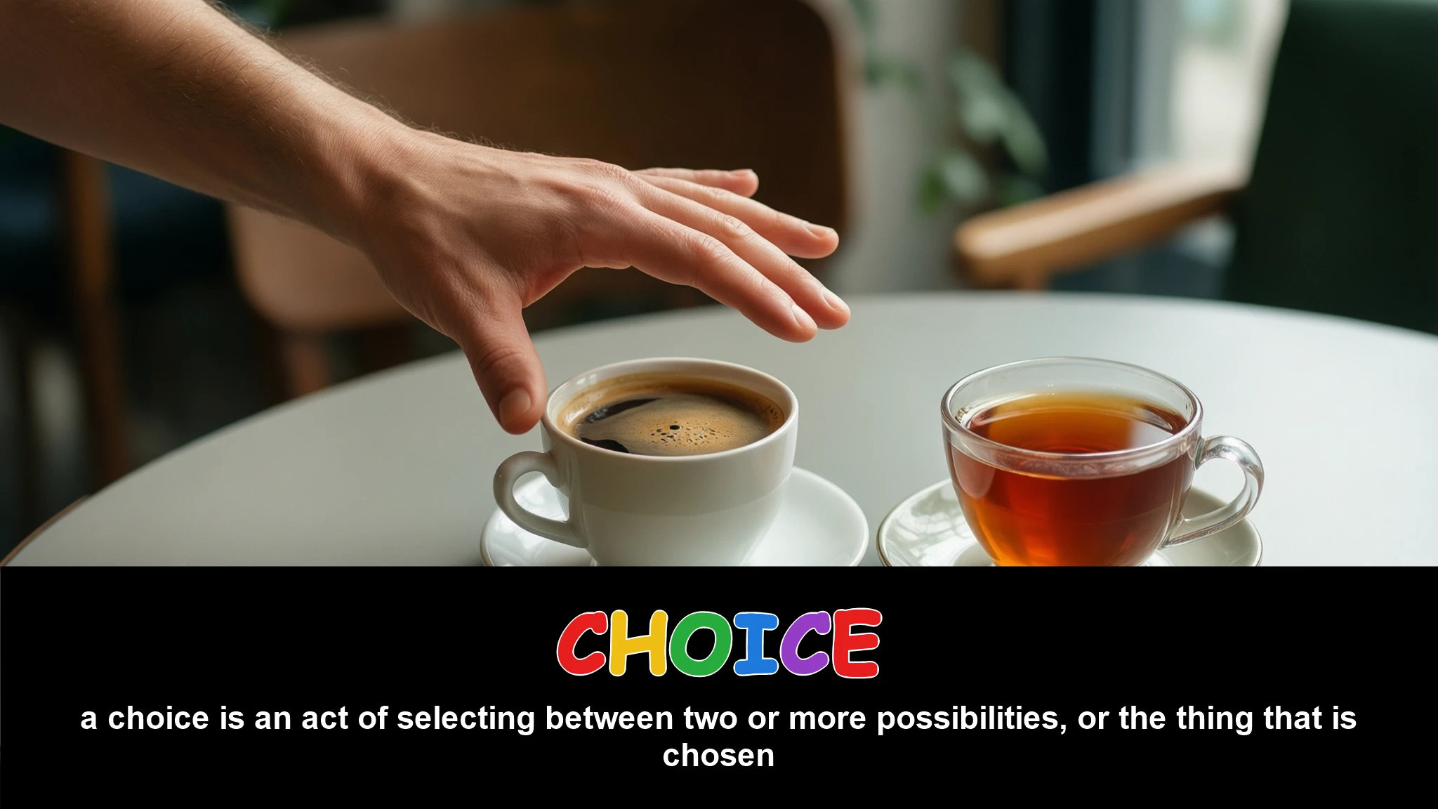 English Illustration for choice